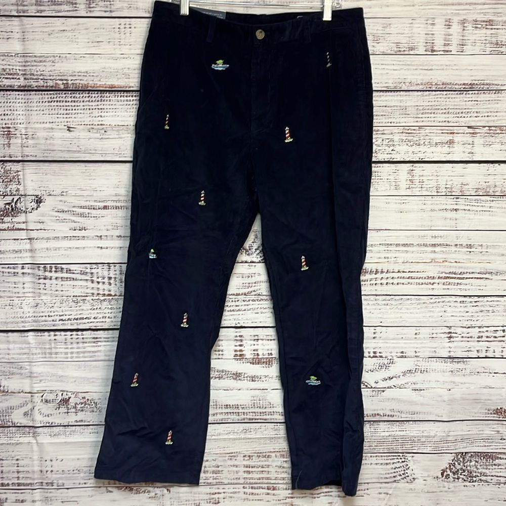 Vineyard Vines Mens Classic Fit Club Pant 35x30 Corduroy Lighthouse Boat Golf
